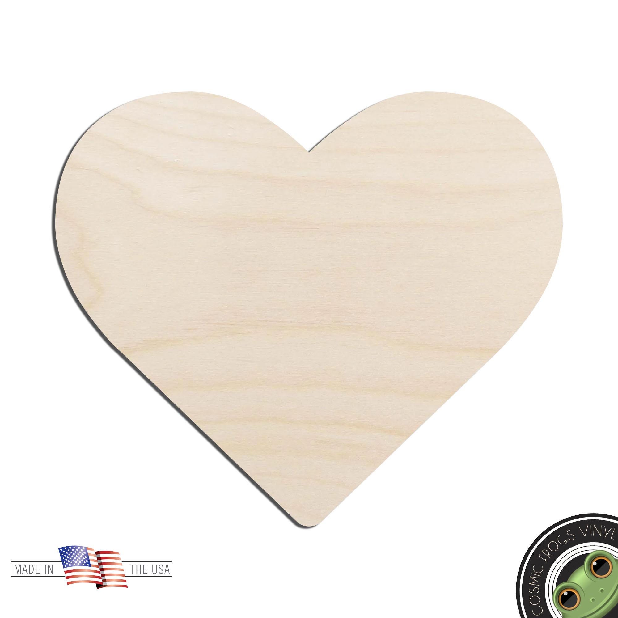 Heart Laser Cut Out Unfinished Wood Shape Craft Supply - Etsy