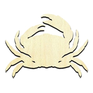 Crab Laser Cut Out Unfinished Wood Shape Craft