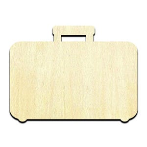 Suitcase Briefcase Laser Cut Out Unfinished Wood Shape Craft Supply