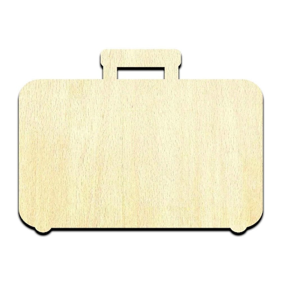 Decor Suitcase - Laser Cut Out Unfinished Wood Craft Shape TRP22 Decor Suitcase - Laser Cut Out Unfinished Wood Craft Shape TRP22