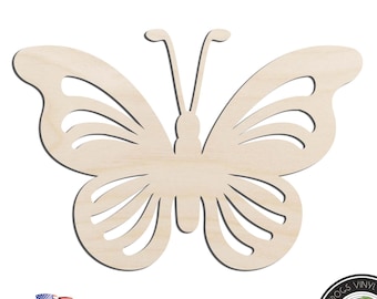 Butterfly #4 Laser Cut Out Unfinished Wood Shape Craft Supply