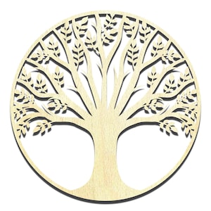 Tree of Life #2 Laser Cut Out Unfinished Wood Shape Craft Supply