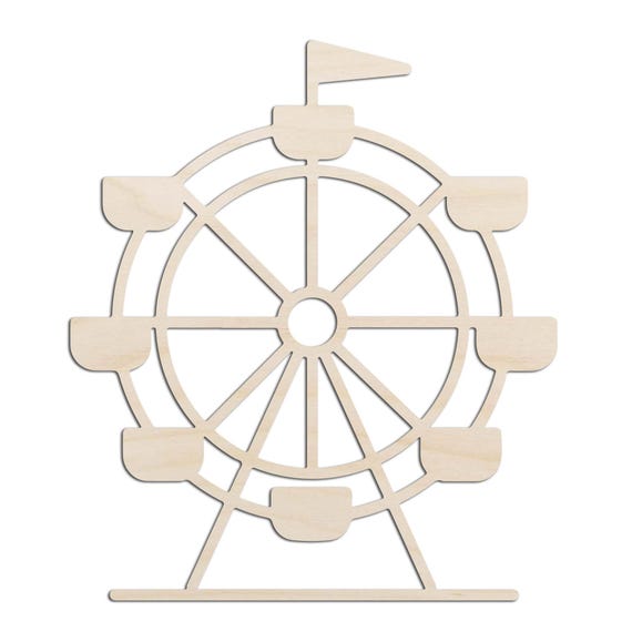 Building Ferris Wheel - Laser Cut Out Unfinished Wood Craft Shape CRC5 Building Ferris Wheel - Laser Cut Out Unfinished Wood Craft Shape CRC5