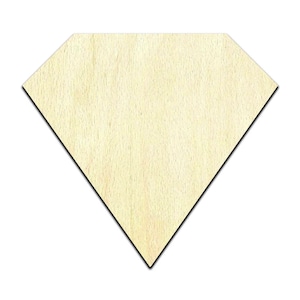 Diamond Laser Cut Out Unfinished Wood Shape Craft Supply