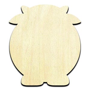 Cow Cartoon Laser Cut Out Unfinished Wood Shape Craft Supply