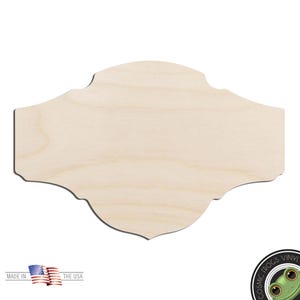 Sign and Banner #10 Laser Cut Out Unfinished Wood Shape Craft Supply