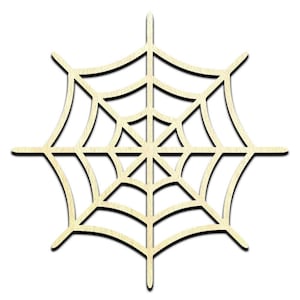 Spider Web Laser Cut Out Unfinished Wood Shape Craft Supply