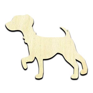Dog #2 Laser Cut Out Unfinished Wood Shape Craft Supply