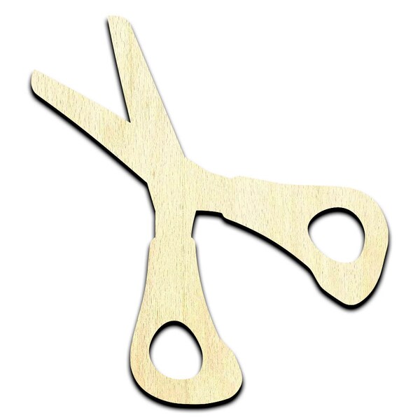 Scissors #3 Laser Cut Out Unfinished Wood Shape Craft Supply