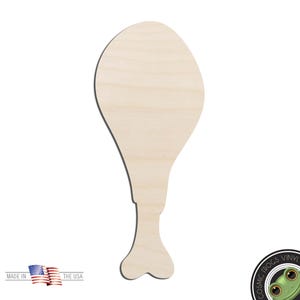 Turkey Chicken Leg Drumstick Laser Cut Out Unfinished Wood Shape Craft Supply