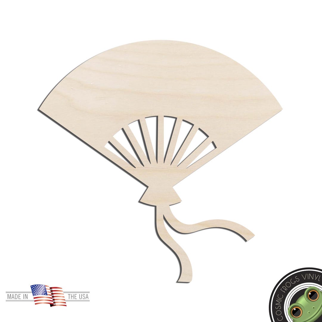 Hand Fan With Bow Laser Cut Out Unfinished Wood Shape Craft Supply - Etsy