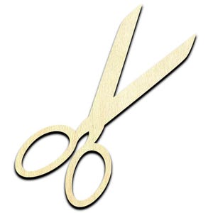 Scissors #1 Laser Cut Out Unfinished Wood Shape Craft Supply