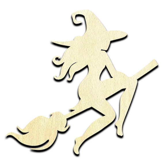 Witch - Laser Cut Out Unfinished Wood Craft Shape FAL183 Witch - Laser Cut Out Unfinished Wood Craft Shape FAL183