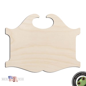 Sign and Banner #4 Laser Cut Out Unfinished Wood Shape Craft Supply