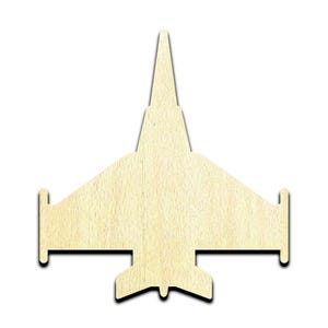 Military Jet Plane  Laser Cut Out Unfinished Wood Shape Craft