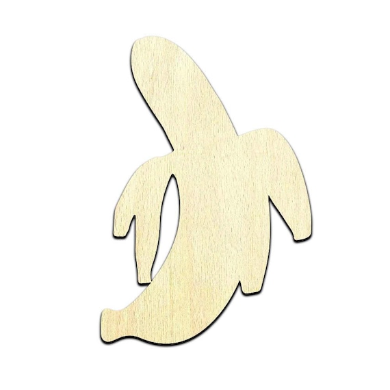 Food Banana - Laser Cut Out Unfinished Wood Craft Shape FOD107 Food Banana - Laser Cut Out Unfinished Wood Craft Shape FOD107
