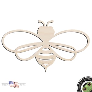 Bumble Bee #2 Laser Cut Out Unfinished Wood Shape Craft Supply