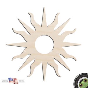 Sun Laser Cut Out Unfinished Wood Shape Craft Supply