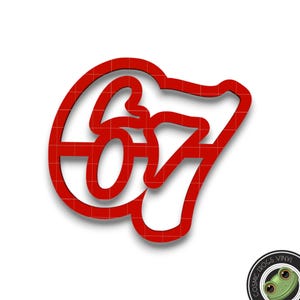 67 Meme Shaped Cookie Cutter - Polymer Clay Cutters - Ceramic Clay Cutters - Fondant Cutters