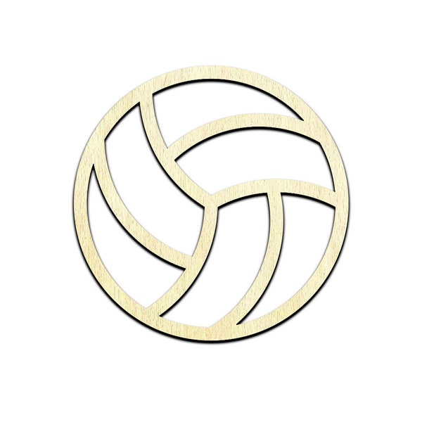 Volleyball Laser Cut Out Unfinished Wood Shape Craft