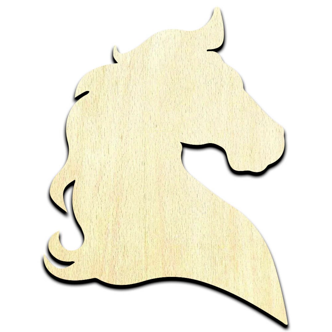 Horse Head 2 Laser Cut Out Unfinished Wood Shape Craft Supply Etsy