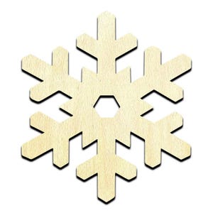 Snowflake #1 Laser Cut Out Unfinished Wood Shape Craft Supply