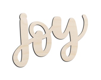 Buy JOY Wooden Cutout, Unfinished Shape, Paint By Line