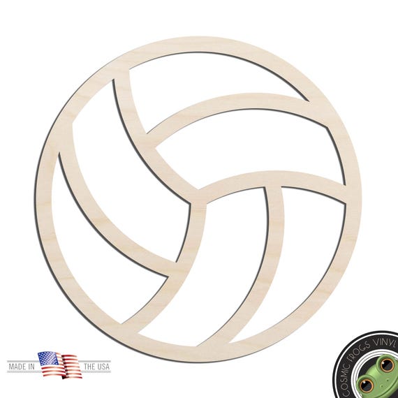 Sport Volleyball - Laser Cut Out Unfinished Wood Craft Shape SPT245 Sport Volleyball - Laser Cut Out Unfinished Wood Craft Shape SPT245