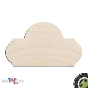 Sign and Banner #2 Laser Cut Out Unfinished Wood Shape Craft Supply