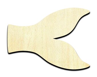 Fish Tail Laser Cut Out Unfinished Wood Shape Craft Supply