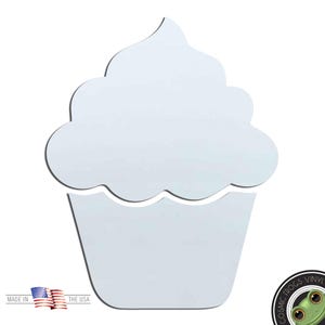 Cupcake 2 part Laser Cut Out Acrylic Shape Craft Supply