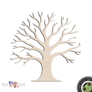Tree #3 Bare Tree Laser Cut Out Unfinished Wood Shape Craft Supply
