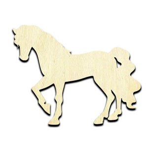 Horse #4 Laser Cut Out Unfinished Wood Shape Craft Supply