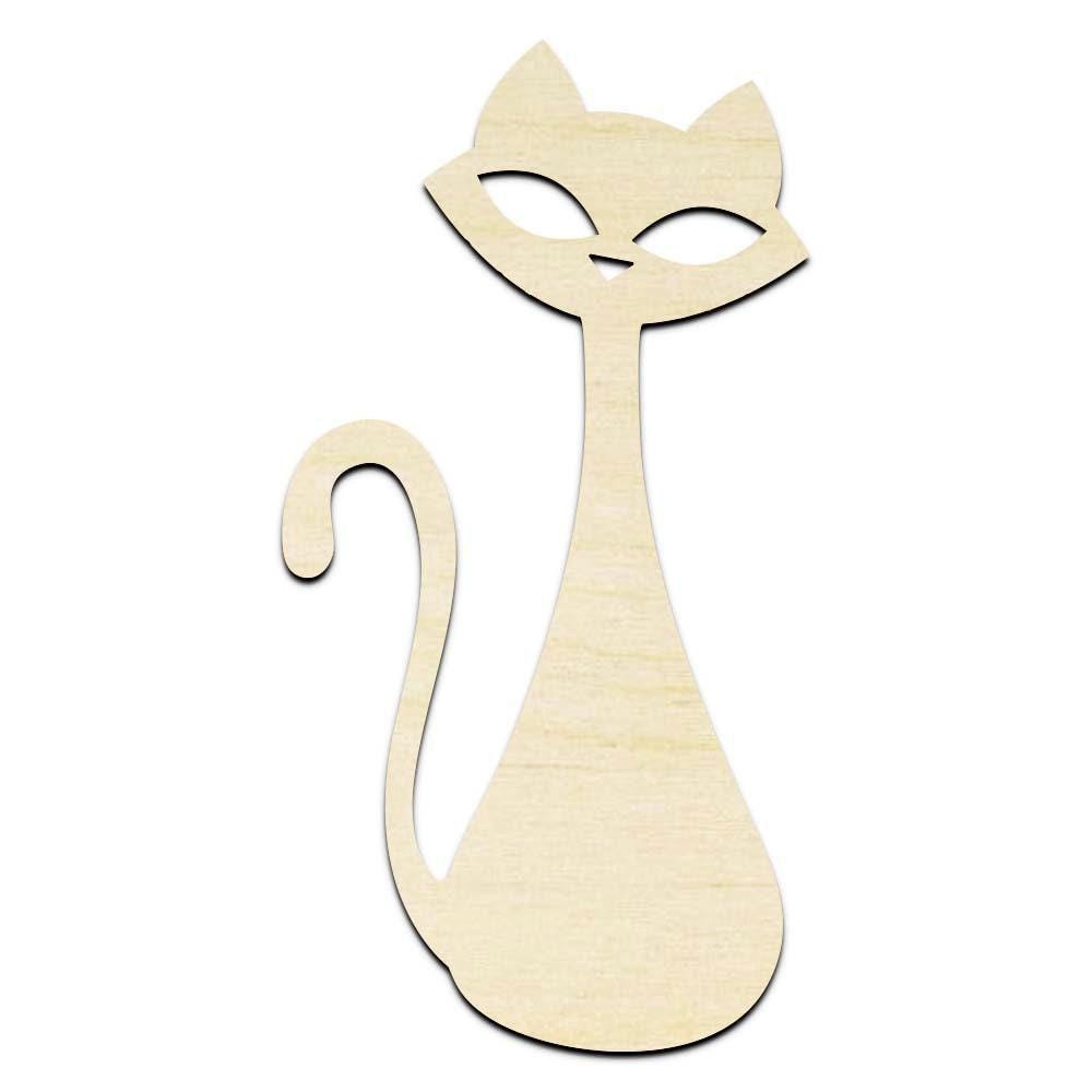Cat - Laser Cut Out Unfinished Wood Craft Shape CAT35 Cat - Laser Cut Out Unfinished Wood Craft Shape CAT35