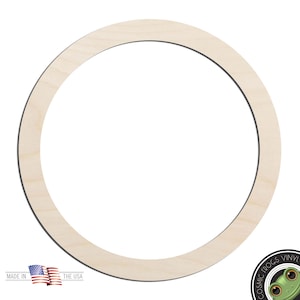 Circle Frame Ring Hoop Laser Cut Out Unfinished Wood Shape Wreath Base