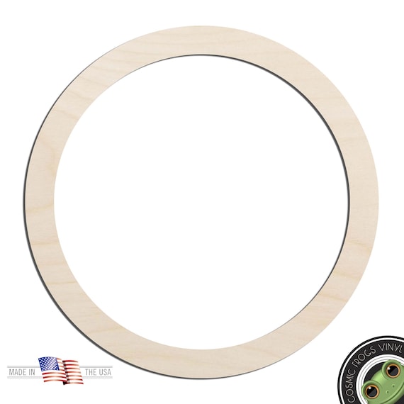 Circle Frame Ring Hoop Laser Cut Out Unfinished Wood Shape Wreath Base