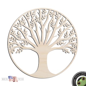 Tree of Life #2 Laser Cut Out Unfinished Wood Shape Craft Supply