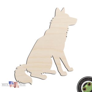 German Shepherd Dog Puppy #2 Laser Cut Out Unfinished Wood Shape Craft Supply