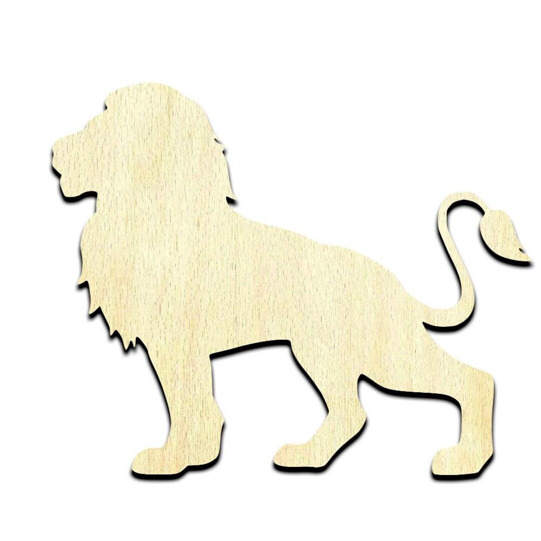 Cat Lion - Laser Cut Out Unfinished Wood Craft Shape CAT20