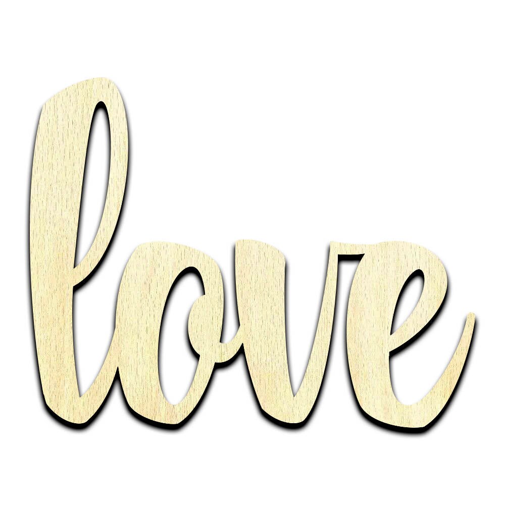 Word I Love You - Laser Cut Out Unfinished Wood Craft Shape VAL32 Word I Love You - Laser Cut Out Unfinished Wood Craft Shape VAL32
