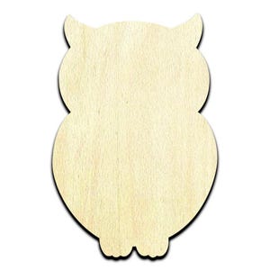 Owl #2 Laser Cut Out Unfinished Wood Shape Craft
