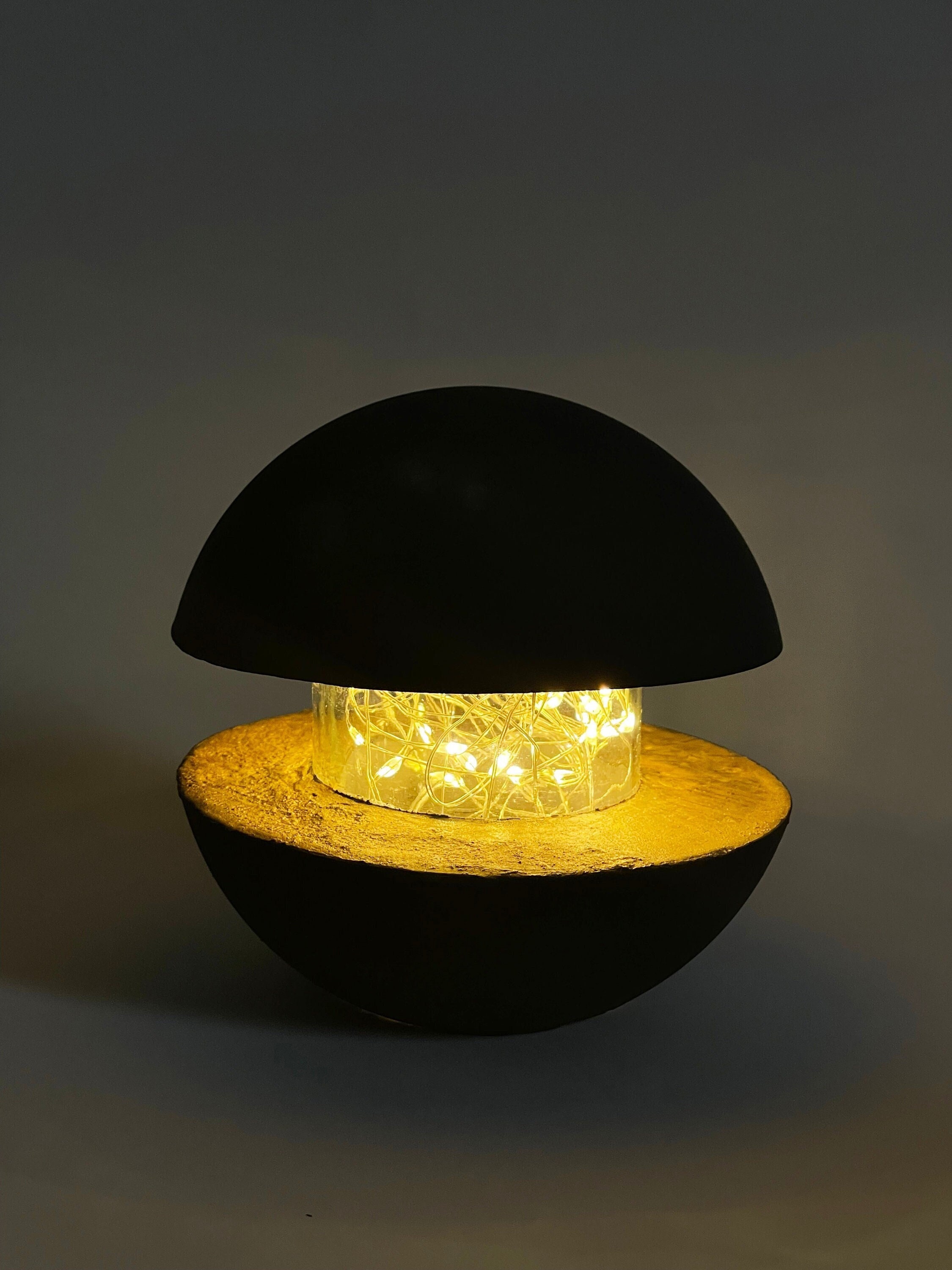 Concrete and gold table lamp online