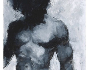 John giclee print Original Oil Male Figurative Art