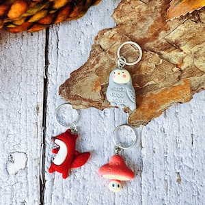 3er Set niedlichen Herbst Halloween Maschenmarkierer häkeln Fortschritt Wächter Stricken Marker Stricken Notion Tier Herbst Charme Geschenke Stricker