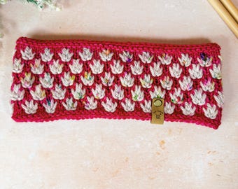 Diadema de lana merino rosa, calentador de orejas de lujo para adultos, el accesorio perfecto para el invierno, suave, cálido y elegante.