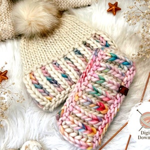 Brioche me Knot Brim Beanie Knitting Pattern includes Reversible Brioche Knitting Pattern,Digital Download Brioche Beanie Pattern