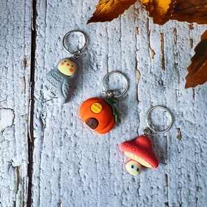 3er Set niedlichen Herbst Halloween Maschenmarkierer häkeln Fortschritt Wächter Stricken Marker Stricken Notion häkeln Herbst Charme Geschenke Stricker