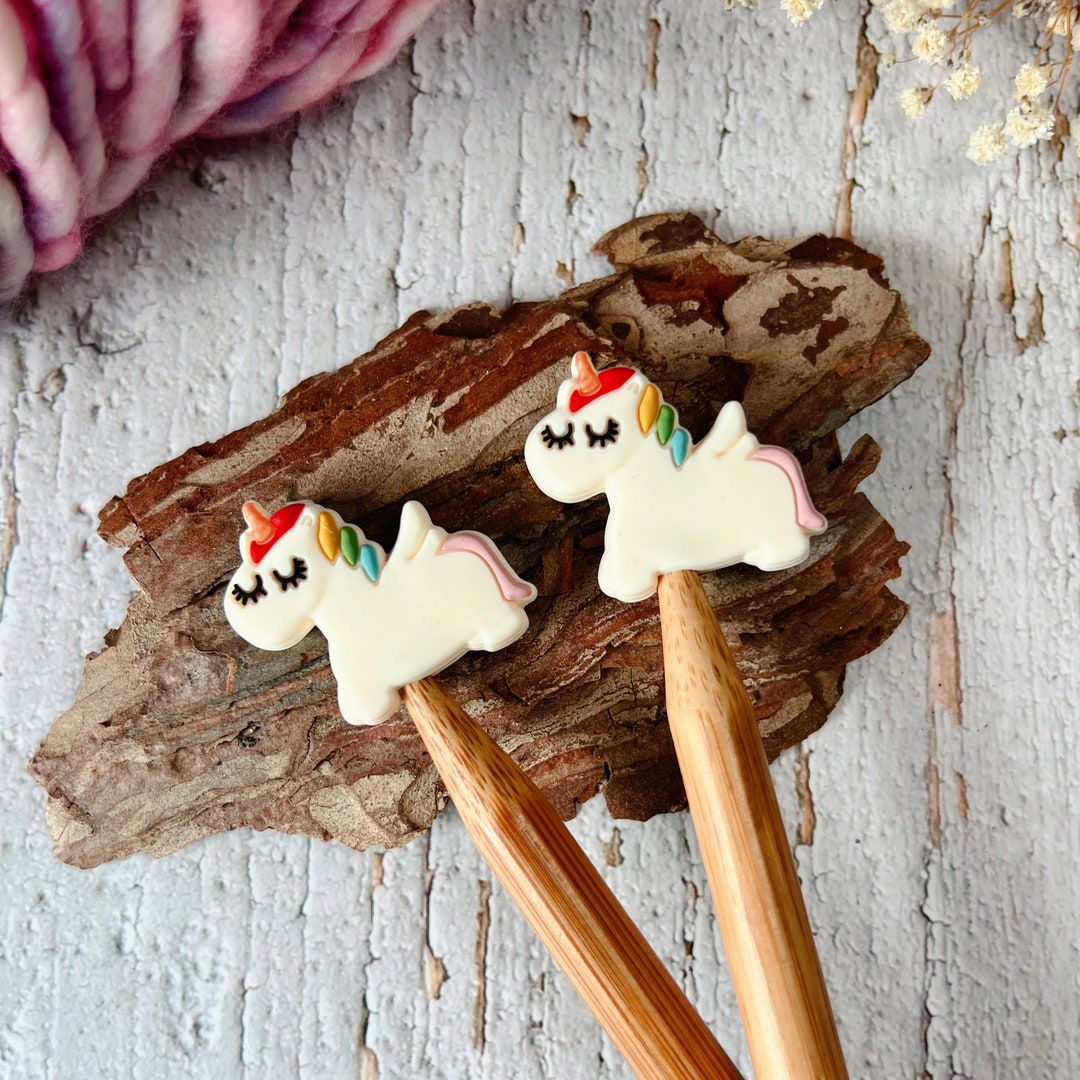 Rainbow Unicorn Stitch Stoppers for Knitting, Unicorn Stitch Minders or ...