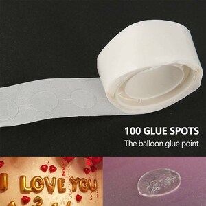 100 Adhesive Dots Tape DIY Balloon Double Sided Glue Sticky Sticker  Decorations