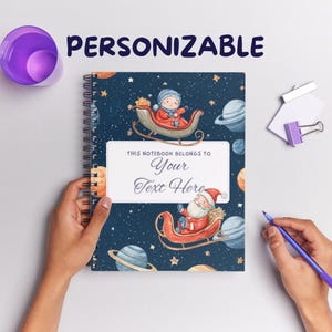 Cosmic Santa Spiral Notebook: Holiday Journal & Planner